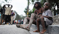 Niños haitianos después del terremoto