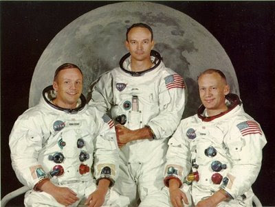 Los tripulantes del Apollo 11. De izquierda a derecha: Neil Armstrong, Michael Collins y Edwin 'Buzz' Aldrin.