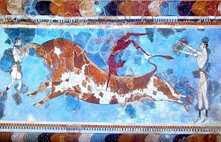 Salto del toro - Fresco del palacio de Knossos - 1600 a.C. - Creta