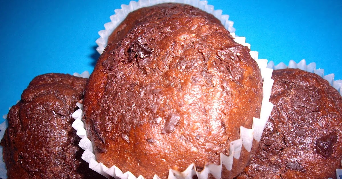 Muffins de chocolate y plátano