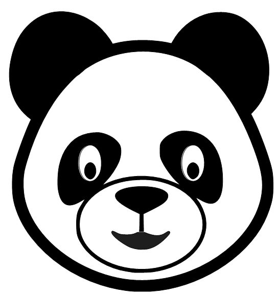 panda head clip art - photo #7