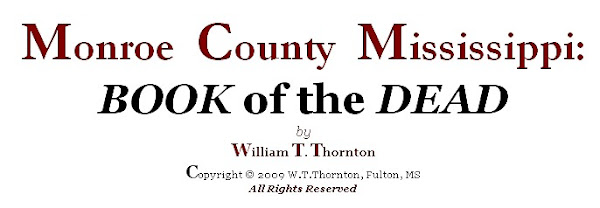 Monroe County Mississippi: BOOK OF THE DEAD