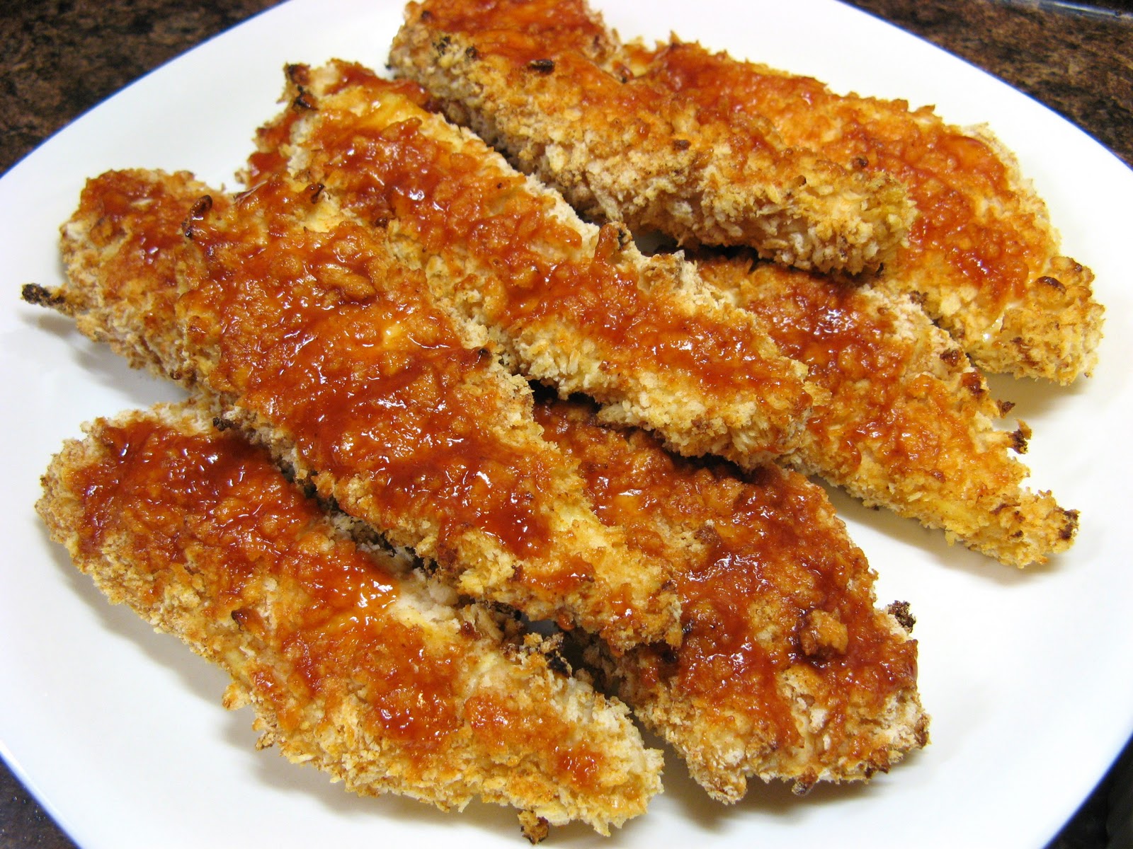 The WellFed Newlyweds Crispy BBQ Chicken Fingers