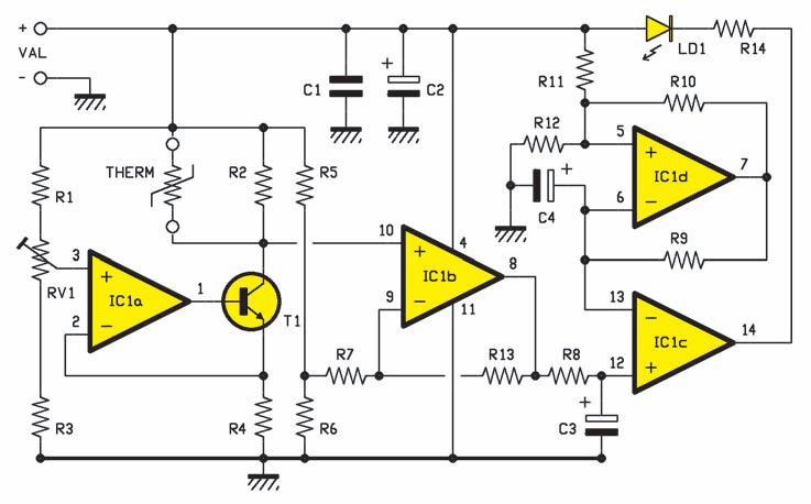 Schema thermostat lm324