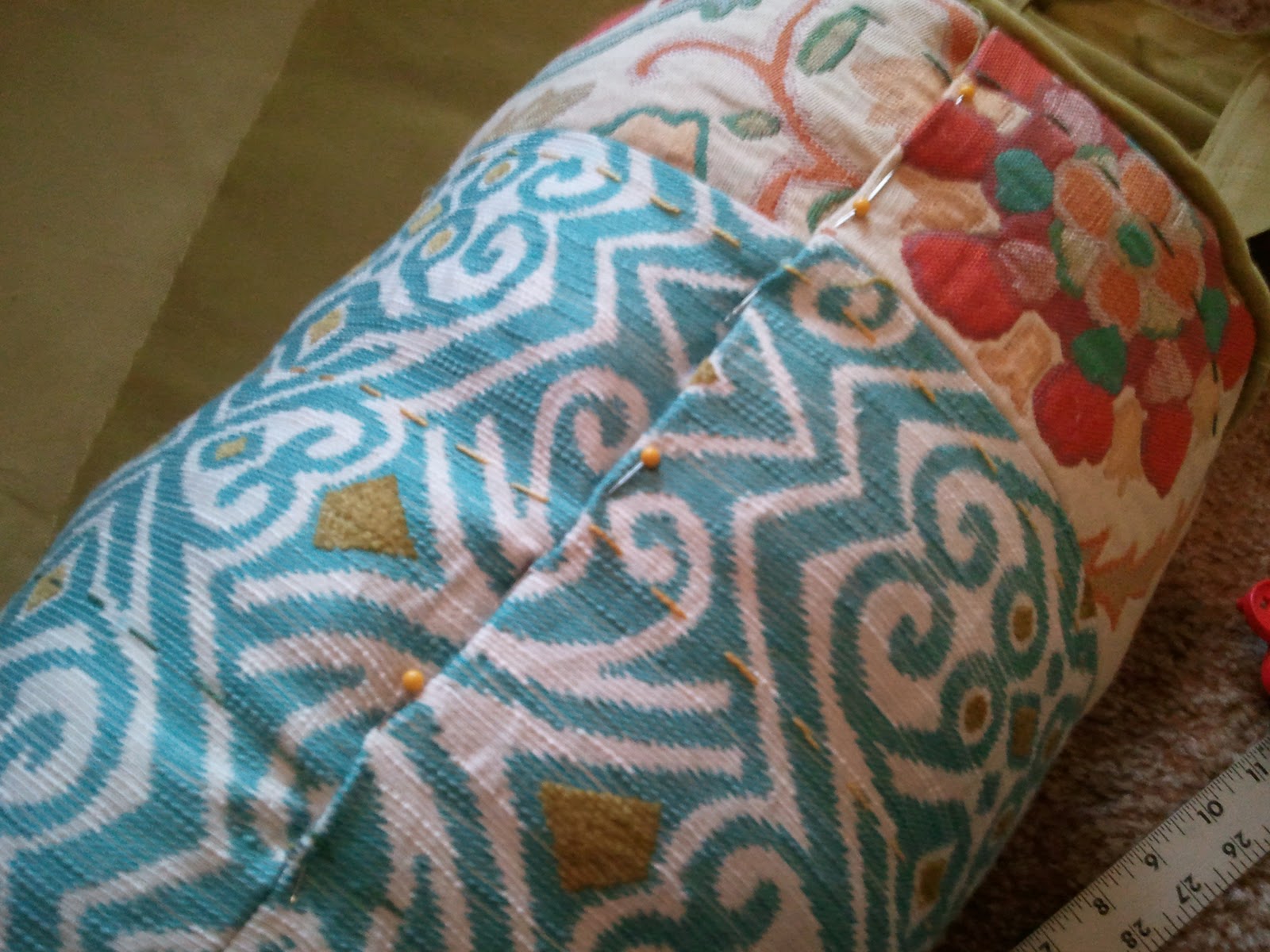 Sew Homegrown DIY Anthropologieinspired Bolster Pillow