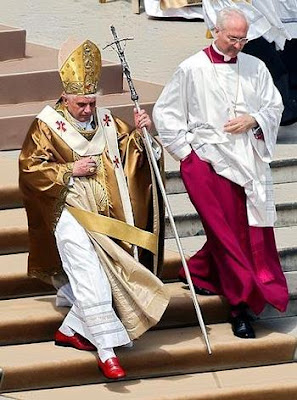 Pope Benedict wearing his red shoes