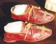 Red Papal shoes of Pope Pius VII (1808)