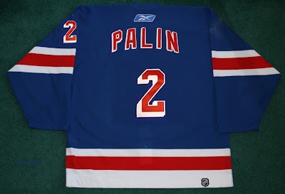 RangerPundit: Sarah Palin, #2 hockery jersey for NY Rangers