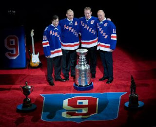 Adam Graves, number 9, joins Rangers legends in MSG rafters