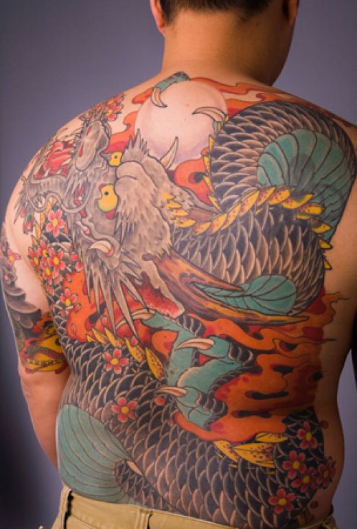 Full Back Tattoos For Men. images dragon tattoos men arm.