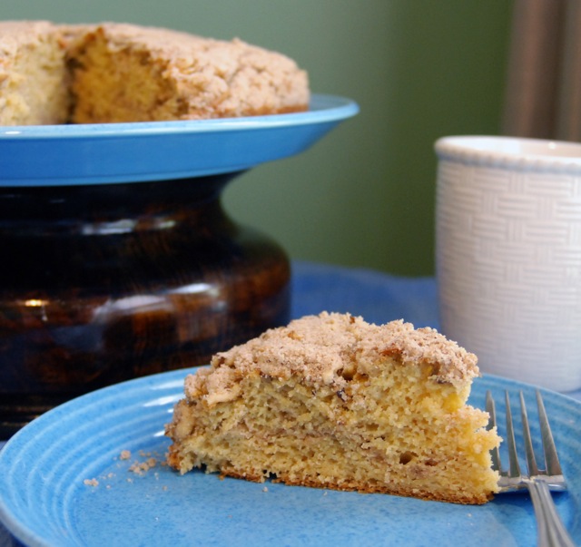 Rural Housewife Sour Cream Coffee Cake with Cinnamon and Walnuts
