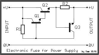 Electronic Fuse Circuit Circuit Diagram