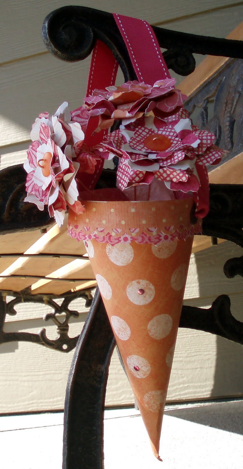 Taylor Stamped Pink and Orange Go Together