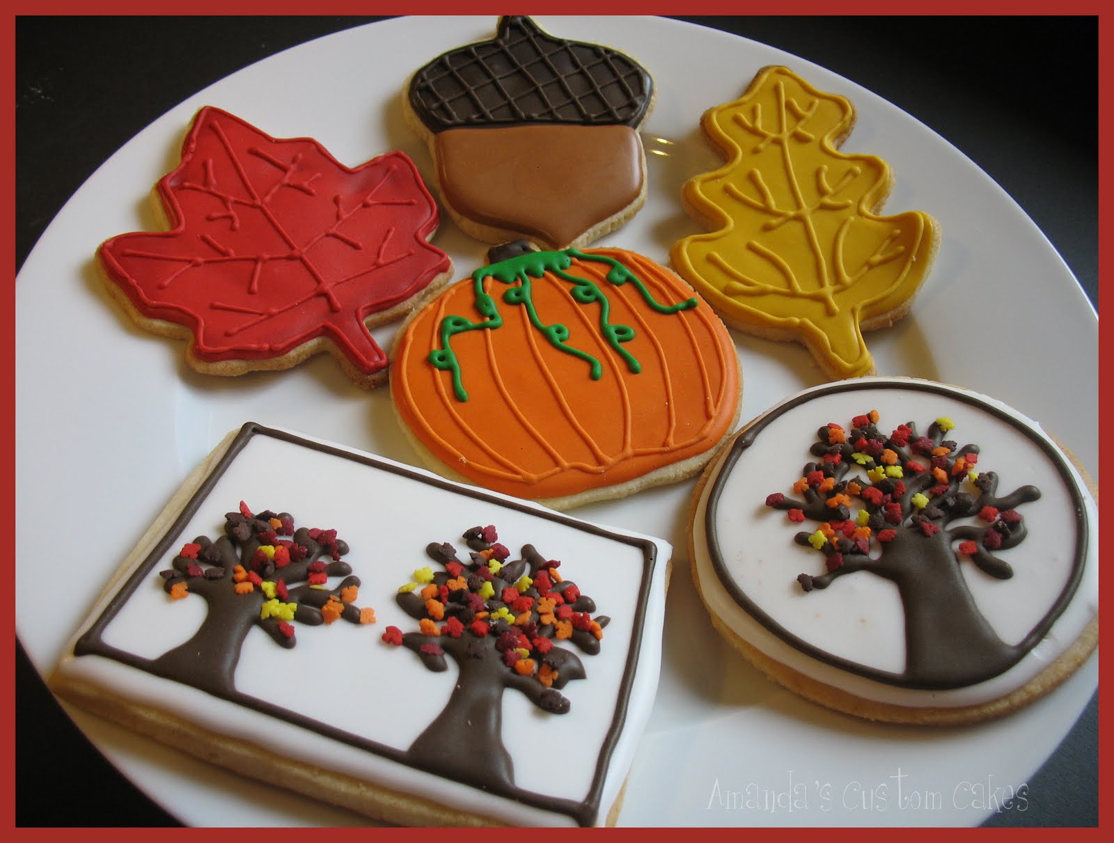 Amanda's Custom Cakes: Fall themed sugar cookies