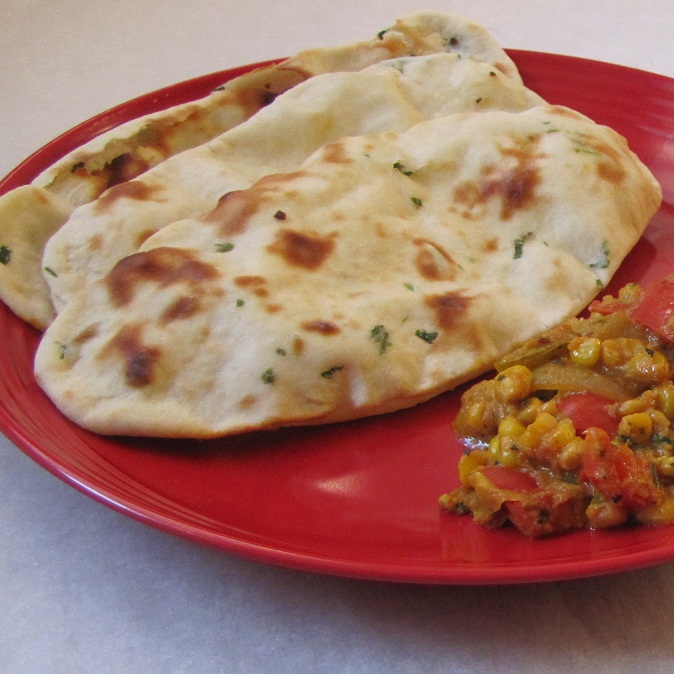 Super Yummy Recipes Butter Naan With Corn Capsicum Masala