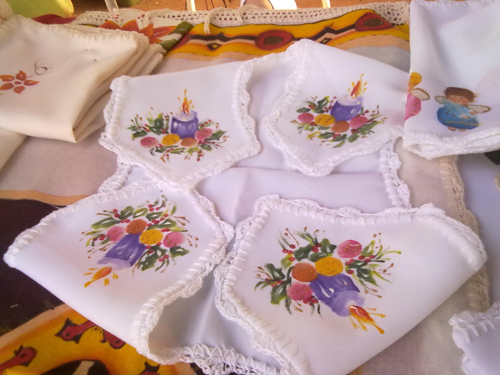 Pintura en tela con motivos navidenos - Imagui