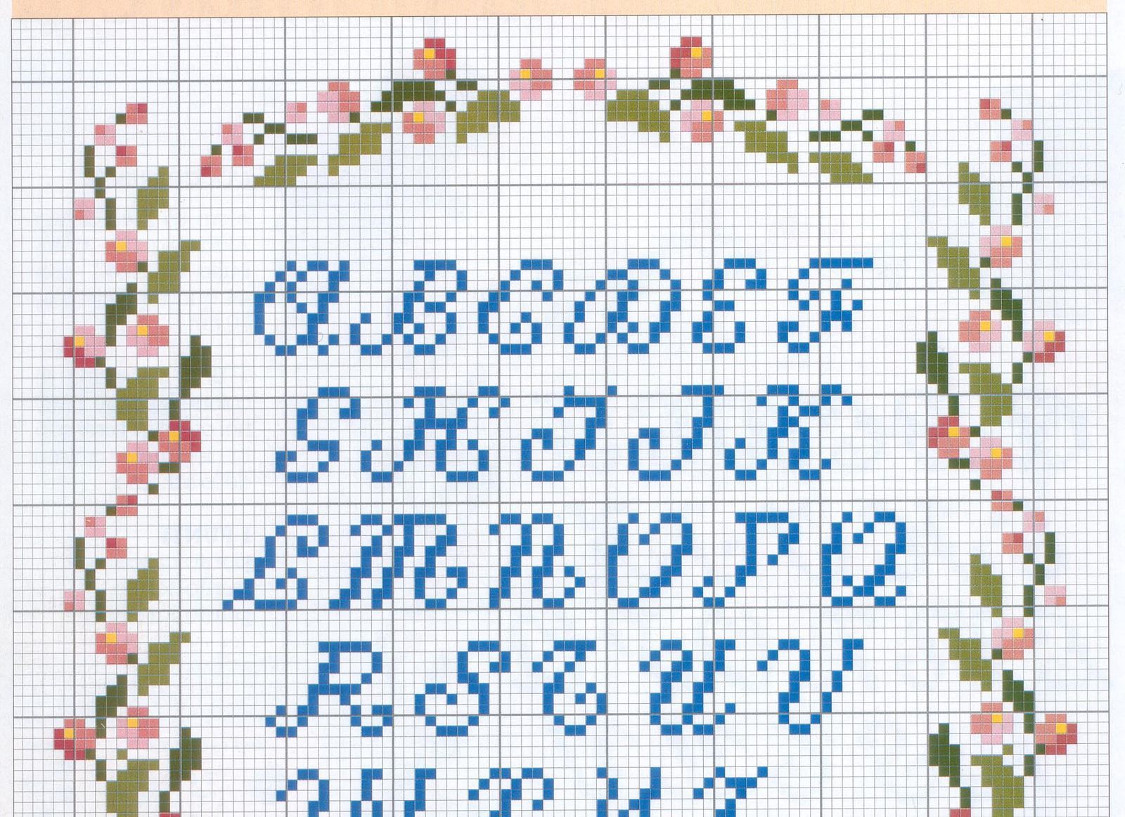 Alfabetos Em Ponto Cruz Graficos Gráficos Ponto Cruz