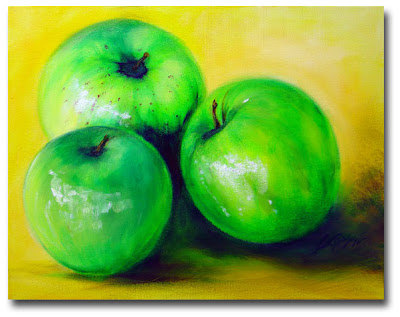Green Apples - Oil Painting by AJ LaGasse