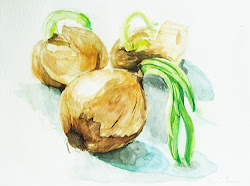 watercolor painting onion onions studio wonjun pui