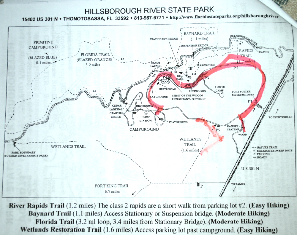 Hillsborough River Kayak Map