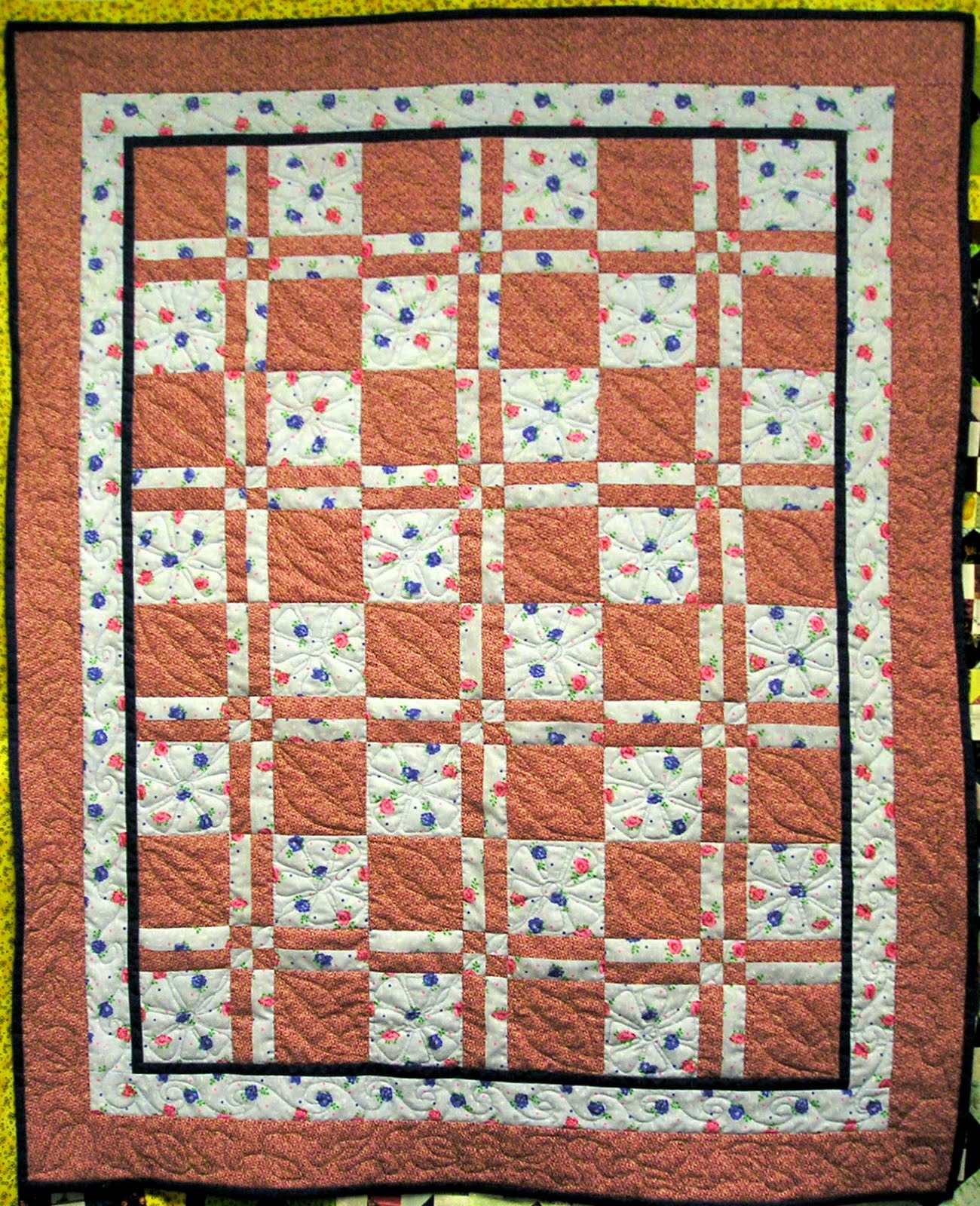 The Proficient Needle: Finished Disappearing Four Patch Quilt