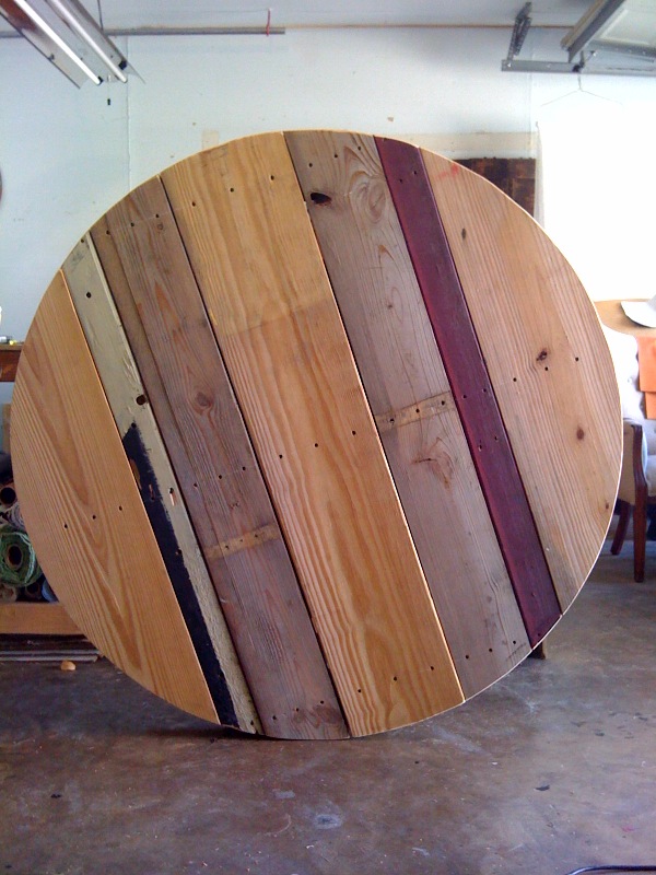 Phillip McVean Designs: 54" round custom reclaimed dining table