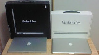 MacBook Pro(Mid2007)と(Late2008)の外箱比較