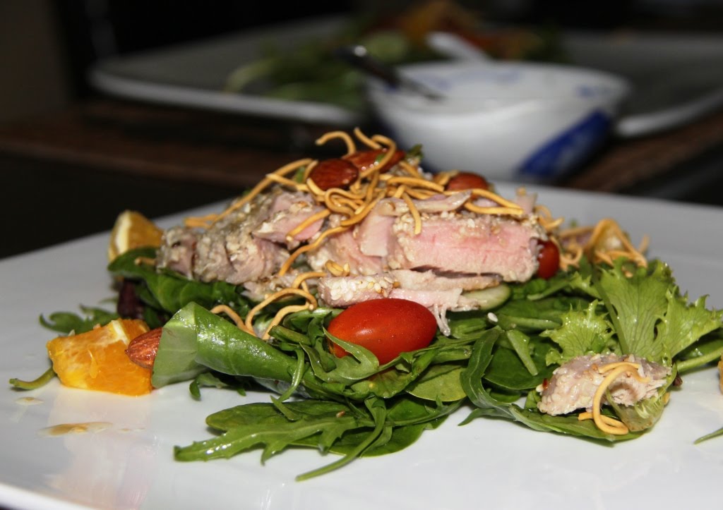 Sinning in Singapore Recipe Seared Tuna Salad with Asian Dressing