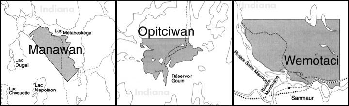 mapa ubicacion pueblo nacion atikamekw