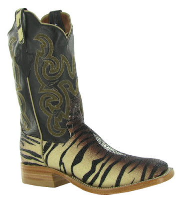 Black & zebra Rios of Mercedes cowboy boots 