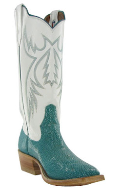 white & turquoise Rios of Mercedes Cowboy boots 