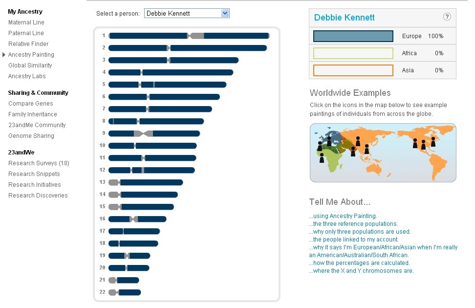 Cruwys news Exploring my genome with 23andMe ancestry