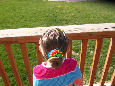 Gymnastics Hairstyle Rainbow Elastic Braids Hairstyles