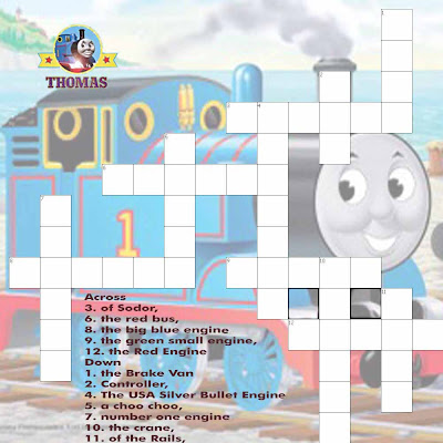 Printable Crossword Puzzles  on March 2010   Train Thomas The Tank Engine Friends Free Online Games