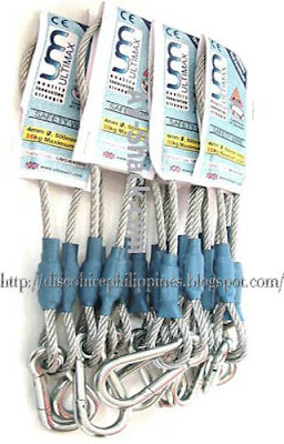 Stage lighting safety wire