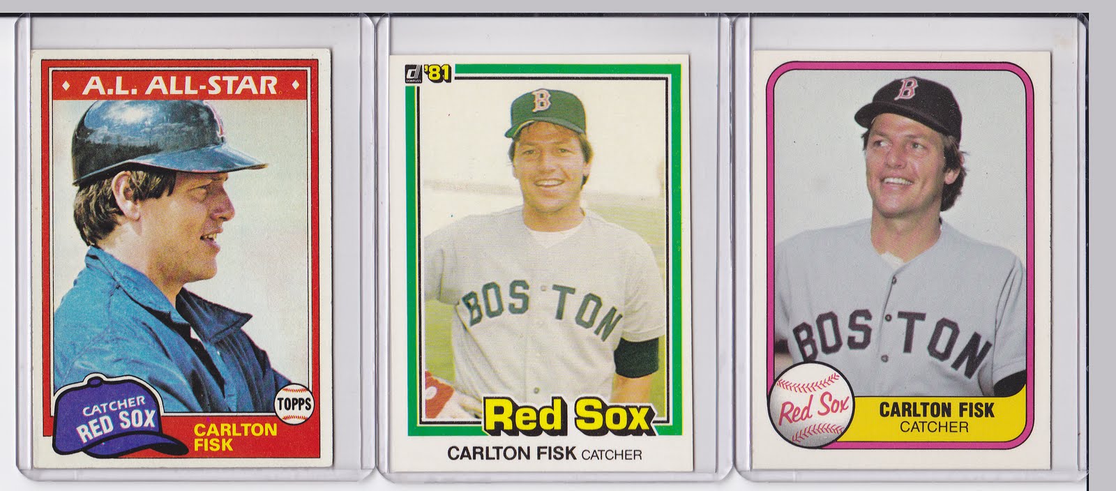 Red Sox Baseball Cards: 1981 Carlton Fisk Cards