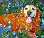 Pet Portraits Golden Retriever by Robin Zebley