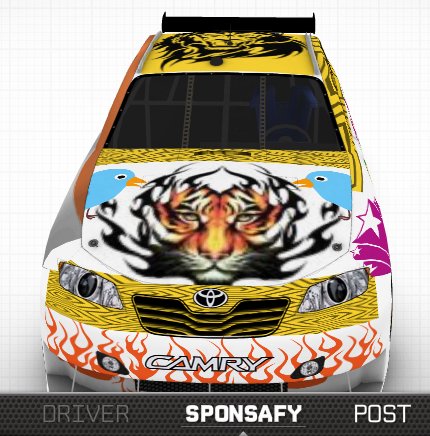 design your own toyota racing sponsafier cup car #1