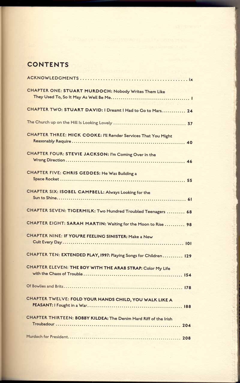 Sparkly Grit book design inspiration III — table of contents