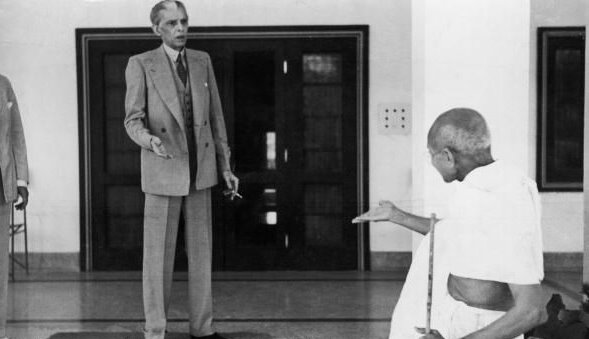 Mahatma Gandhi and Jinnah in a conversation - 1939