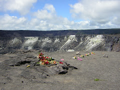 Flowers and Fruit for Pele at Halema'uma'u