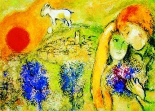 Marc Chagall, "Les amoureux de Vence"