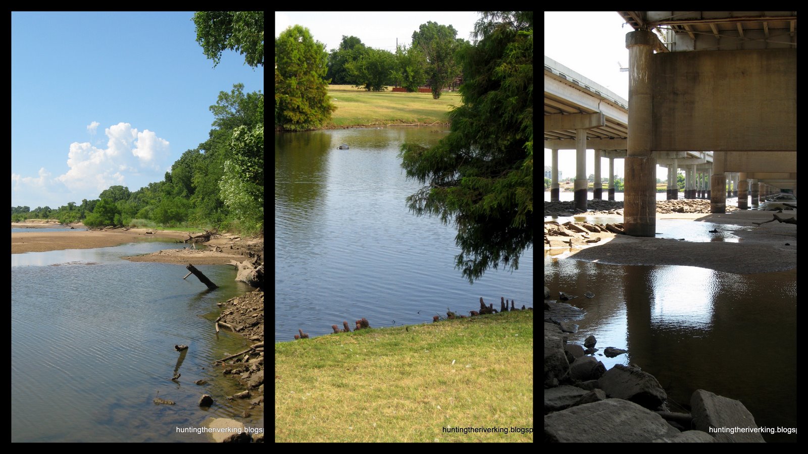 Fishing for bass and sunfish in Tulsa, Oklahoma Hunting the River King