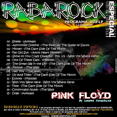 TRACK LIST DO PROGRAMA RABAROCK_033-LP - PINK FLOYD