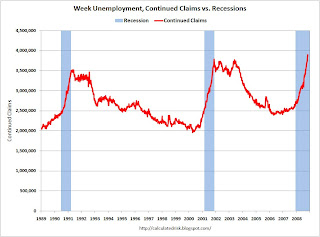 Calculated Risk: Initial Unemployment Claims over 500 Thousand