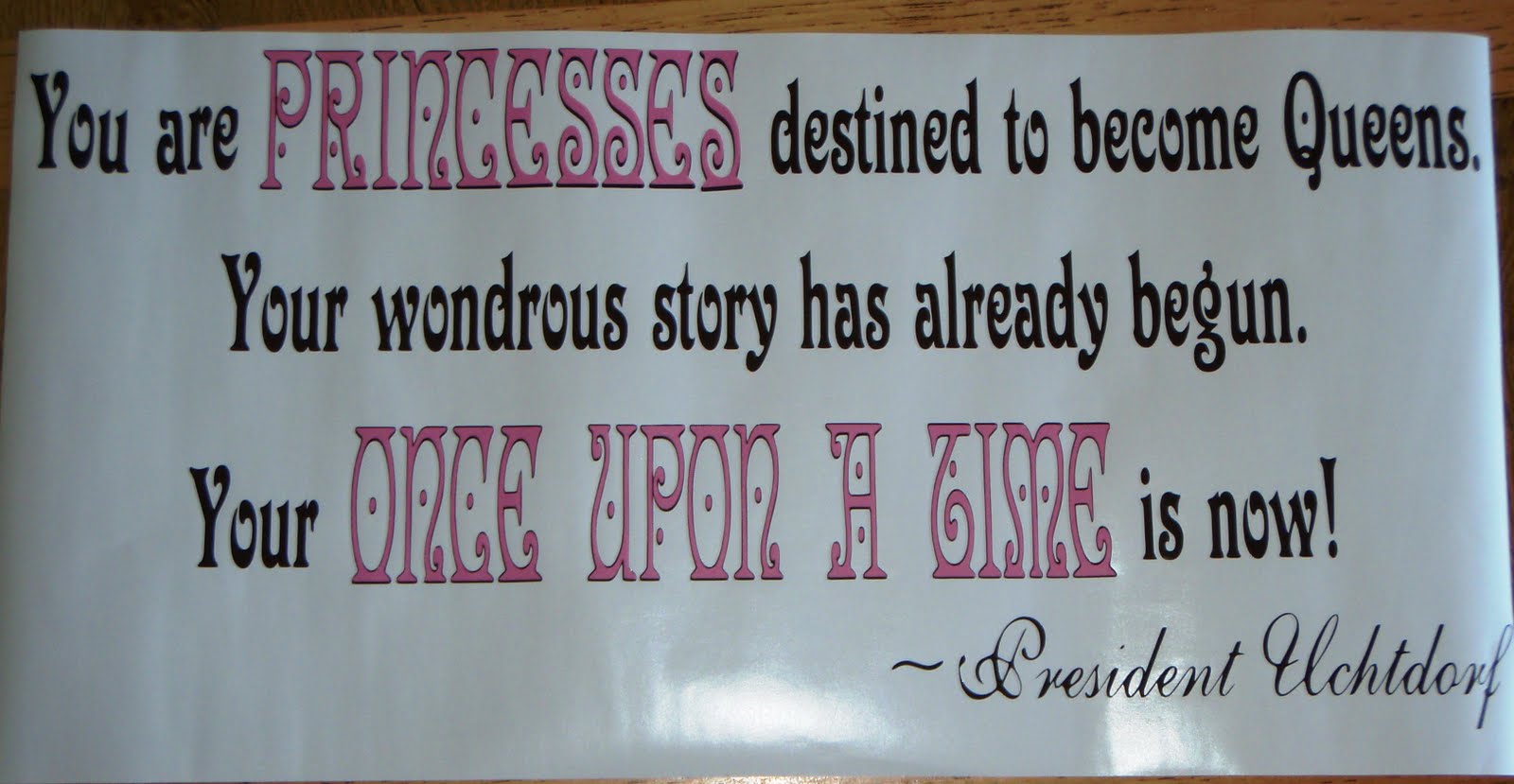 Mindy's Vinyl Expressions: President Uchtdorf's Happily Ever After