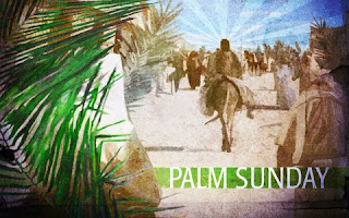 On Palm Sunday day Jesus Christ coming on donkey at palms sexy pic