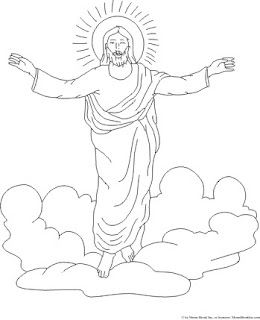 Images of Jesus in clouds and his coming to earth pictures