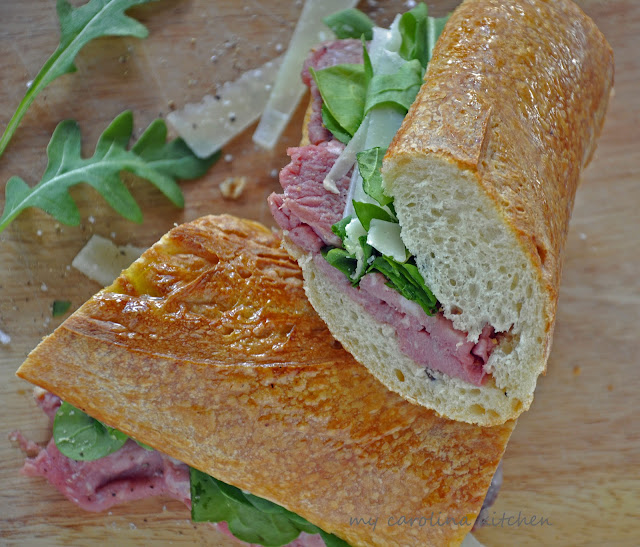 My Carolina Kitchen Prime rib sandwich with truffle butter à la