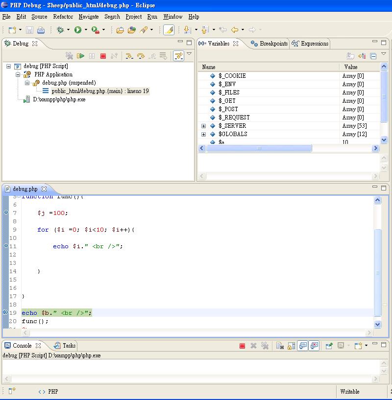 Use XDEBUG in XAMPP for Eclipse – 羊小咩-喇低賽